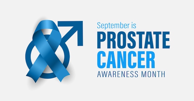 Vector september is prostate cancer awareness month vector campaign banner