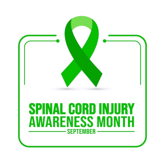 September is Spinal Cord Injury Awareness Month achtergrond sjabloon Holiday concept achtergrond