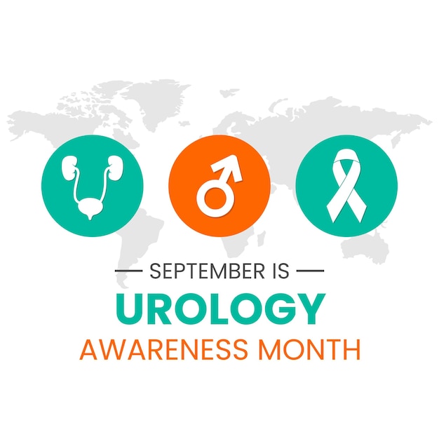 September is Urology Awareness Month icon set vector illustration