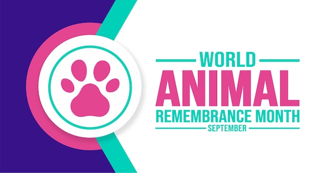 September is World Animal Remembrance Month background template Holiday concept background banner