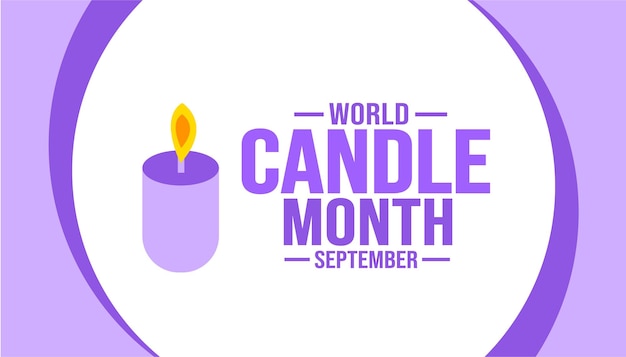 September is World Candle Month background template Holiday concept use to background banner