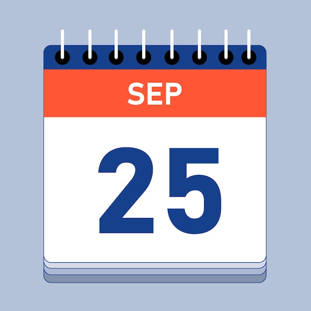 Premium Vector SEPTEMBER month 2025 Day Calendar