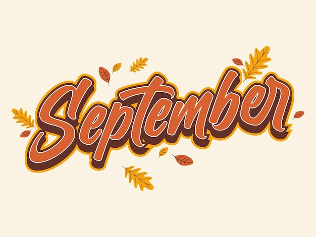 september typography design