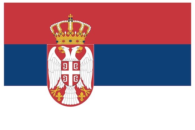 Vettore bandiera della serbia, bandiera nazionale della serbia illustrazione vettoriale