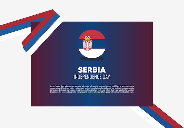 Плакат ко дню независимости сербии для национального праздника 15 и 16 февраля
