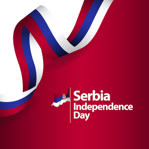 Serbia Independence Day Vector Template Design Illustration