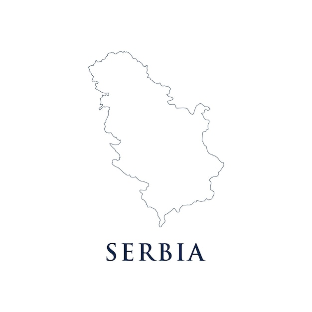 Vector serbia map icon europe outline logo design illustration