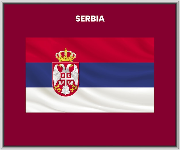 Vector serbia national flag