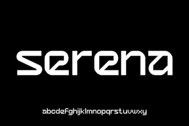 Serena font vector display futuristic scifi cyberpunk