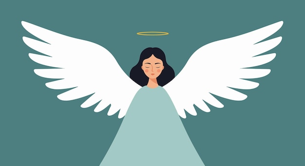 serene angel with halo