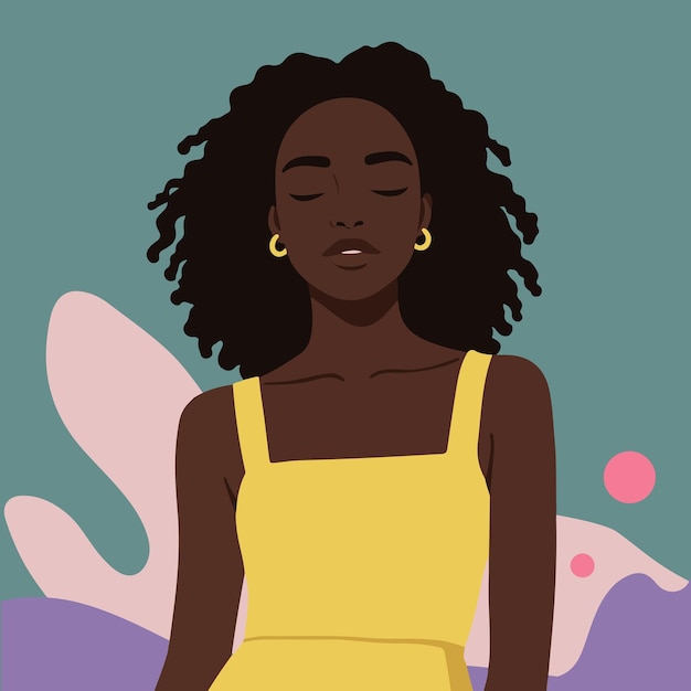 serene black woman