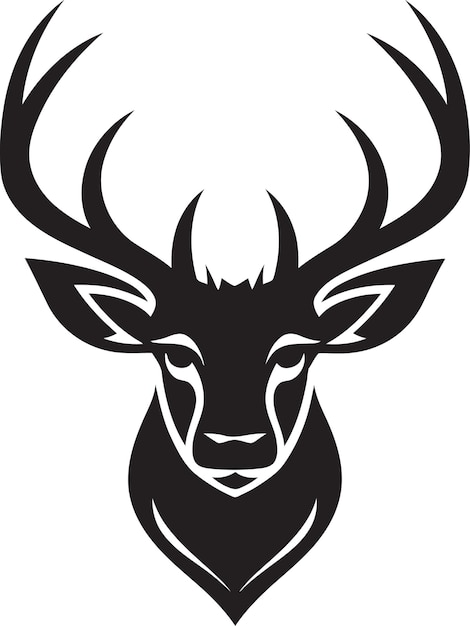 Vector serene deer logo ideas for tranquil brand representation