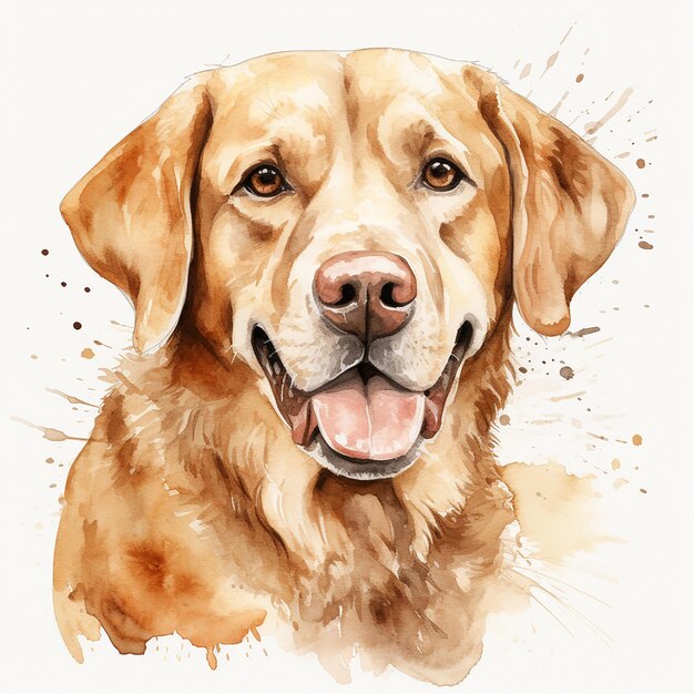 Serene doggy illustratie in een prachtige witte omgeving