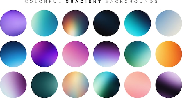 Serene Gradient Background Set voor mobiele toepassingen Vector EPS