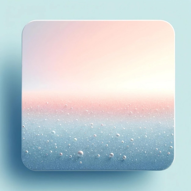 Serene gradiënt van blauw naar roze met glinsterende waterdruppels