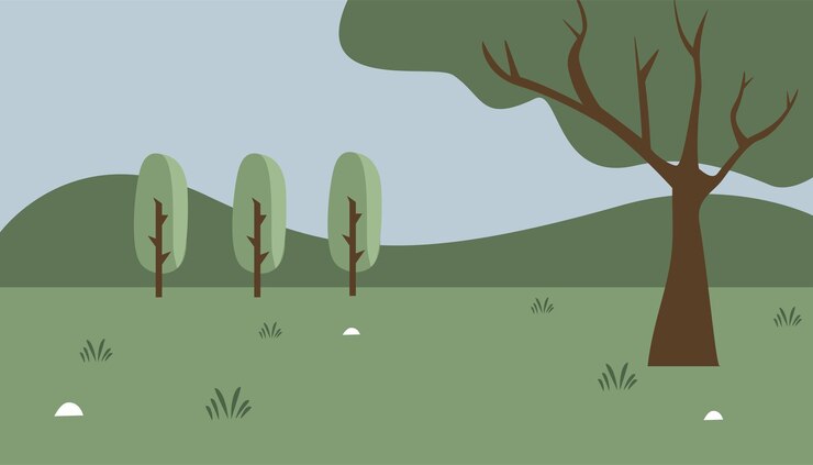 Vector serene landscape