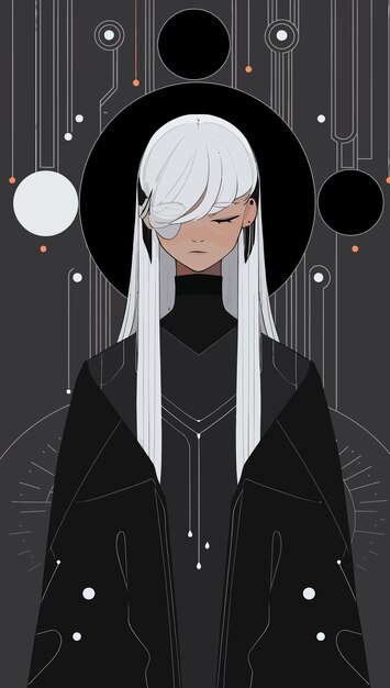 Vector serene person