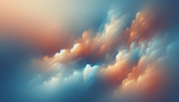 Serene Sky Blue and Orange Haze