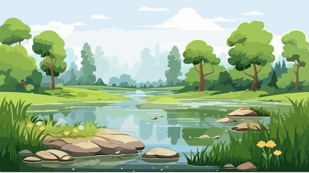 serenity in nature grass and stones landscape