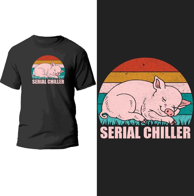 serial chiller t shirt design.