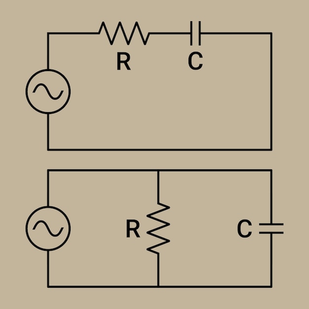 Вектор Последовательная и параллельная rc-цепь