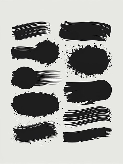 Vector a series of black inks by the artist