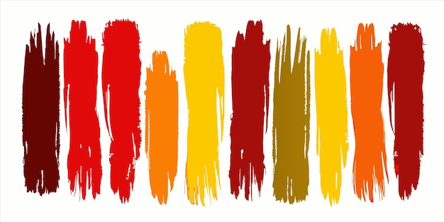 a series of colors with a red and yellow line