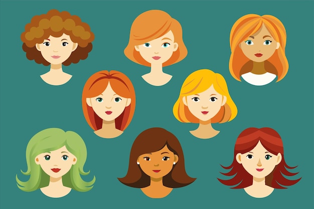a series of different hairstyles for women