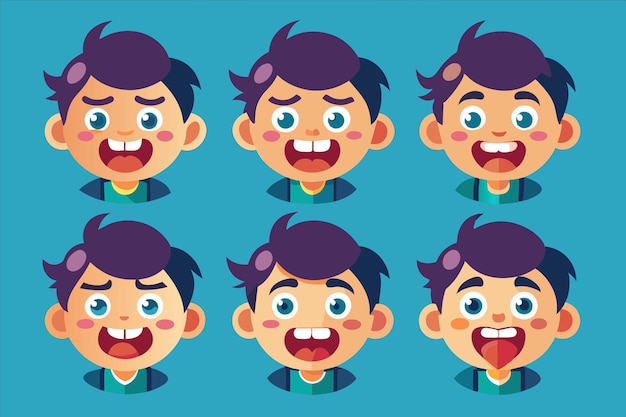 a series of faces of children with different expressions