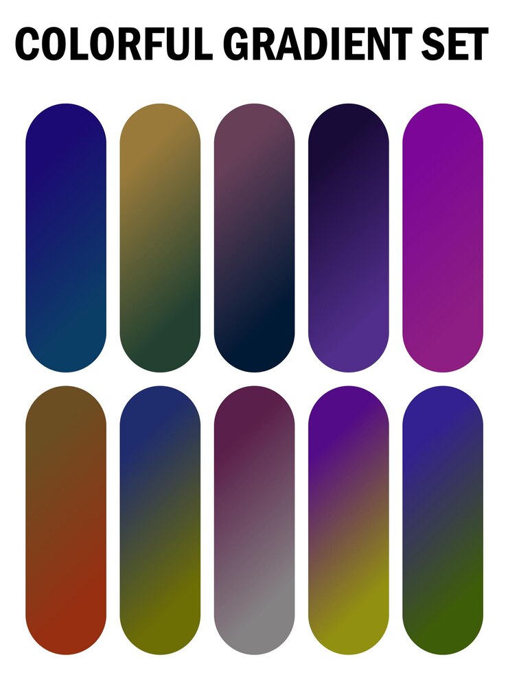 Vector a series of multicolored images of different colors