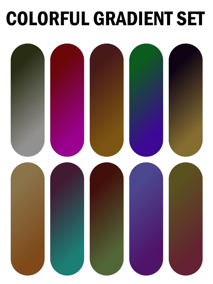 Vector a series of multicolored images of different colors