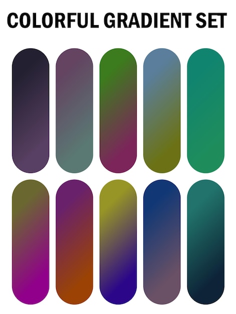 a series of multicolored patterns with different colors