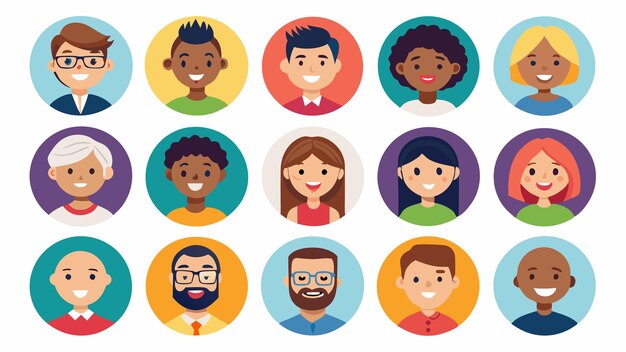 a series of people avatar with different faces and the words people