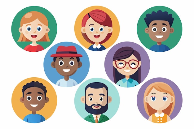 a series of people avatar with different faces and the words people