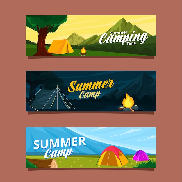 a series of posters for camp campers and campfire