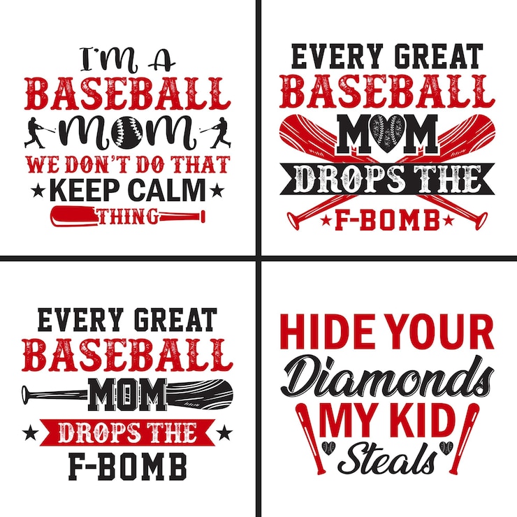 वेक्टर a series of posters with the words i'm a baseball mom and i don't do that keep calm moms my kid.