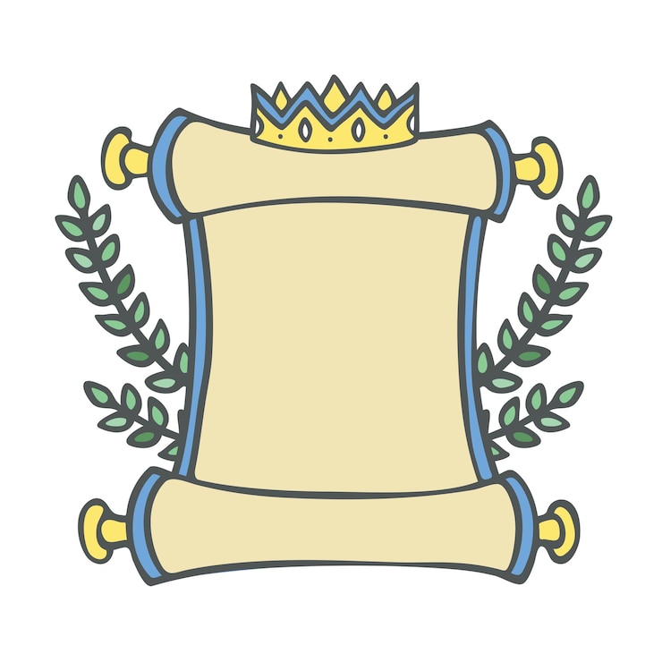 Vector series of royal paper scroll paper background poster template in cute medieval fairy tale kingdom