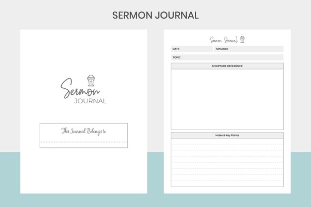 Sermon journal kdp interior