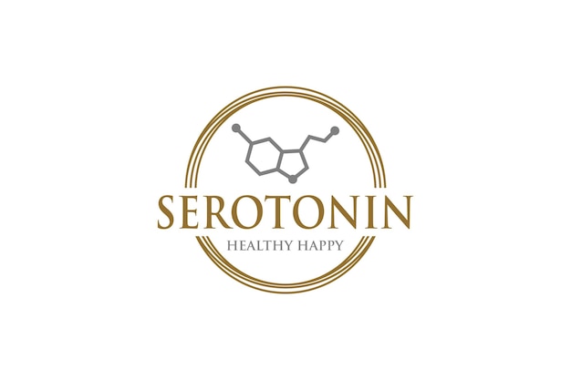 Serotonine logo ontwerp pictogram symbool