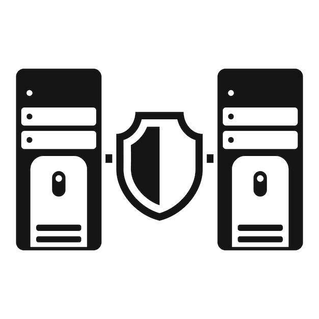 Server authentication icon Simple illustration of Server authentication vector icon for web design isolated on white background