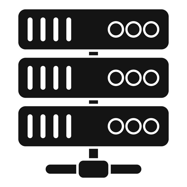 Server chart icon simple vector Crm data Account strategy