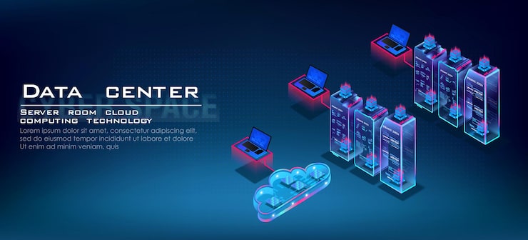 Vector 伺服器數據處理在同度投影雲計算伺服器室儲存和處理信息通過網頁托管伺服器流程