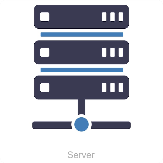 Server and database icon concept