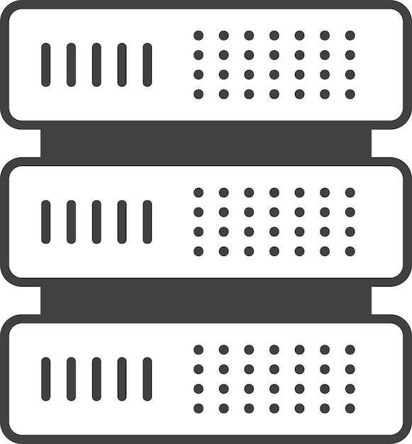 Server device illustration in minimal style
