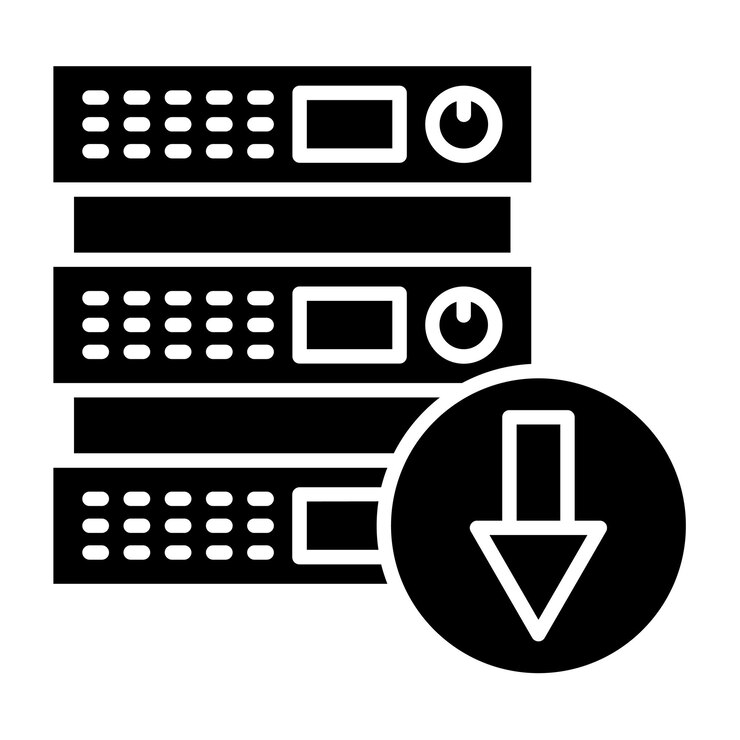 Vector server down icon