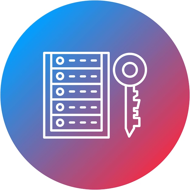 server encryption icon vector image can be used for web hosting