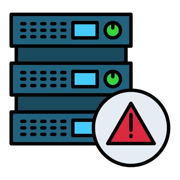 Vector server error icon