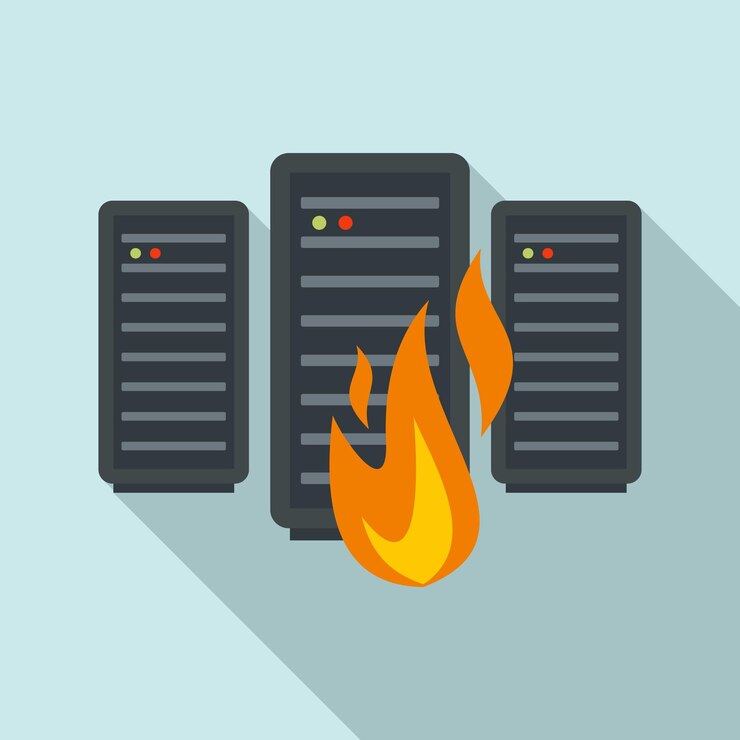 Vector server firewall icon flat illustration of server firewall vector icon for web design