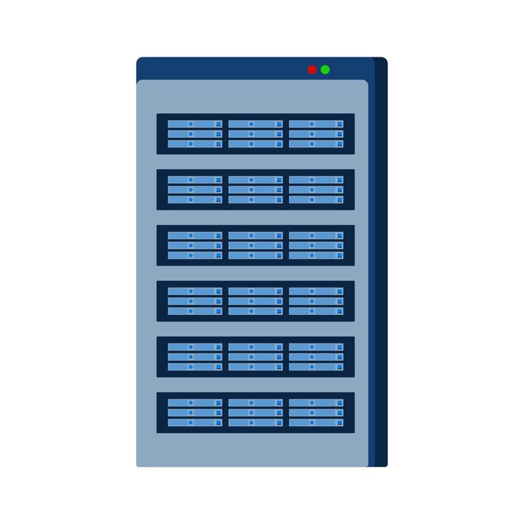 Vector a server hardware connection illustration