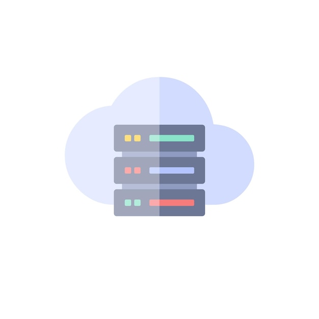 Vector server icon in flat design